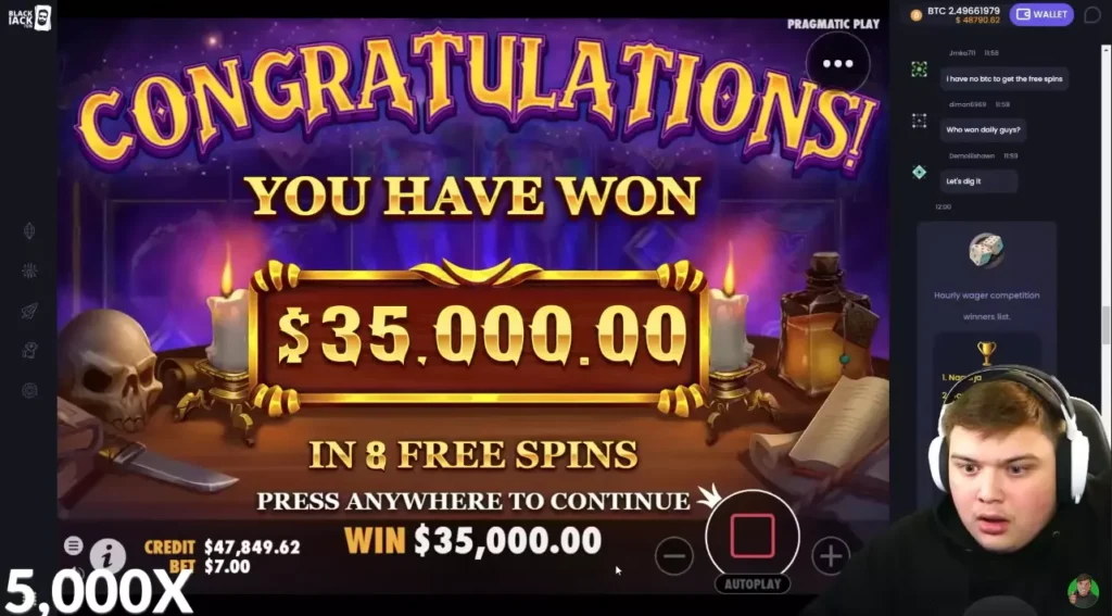 Максимальный выигрыш Magician’s Secrets