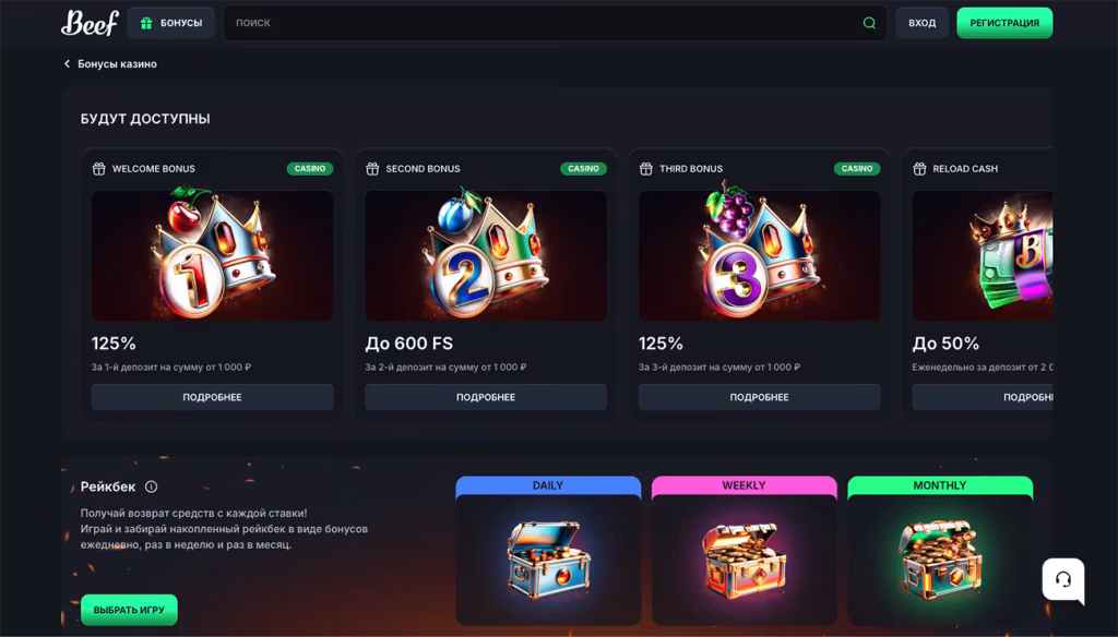 Бонусы и акции